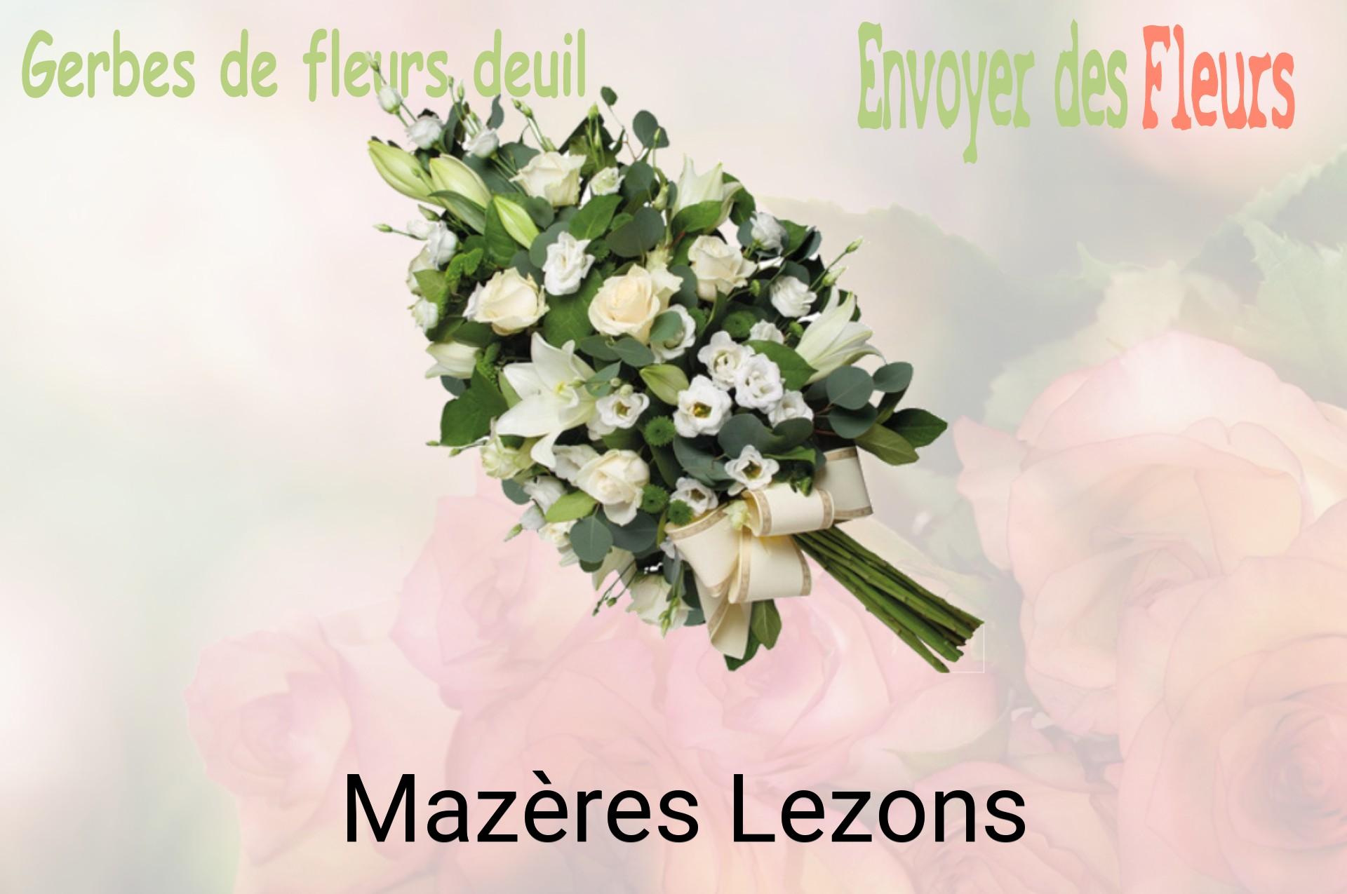 Gerbe de fleurs de deuil livrée à Mazères-Lezons
